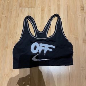 Nike off white sports bra